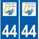 44  Saint-Lumine-de-Coutais logo ville autocollant plaque stickers