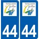 44  Saint-Lumine-de-Coutais logo ville autocollant plaque stickers