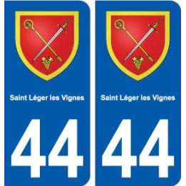 44  Saint-Léger-les-Vignes blason ville autocollant plaque stickers