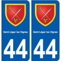44  Saint-Léger-les-Vignes blason ville autocollant plaque stickers