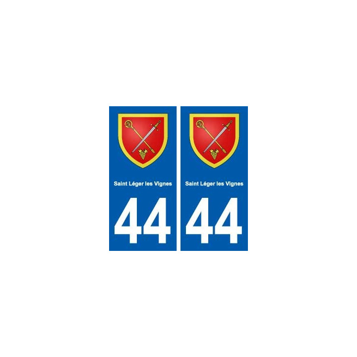 44  Saint-Léger-les-Vignes blason ville autocollant plaque stickers