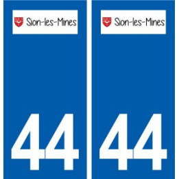 44  Sion-les-Mines logo ville autocollant plaque stickers
