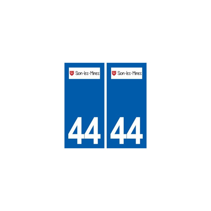 44  Sion-les-Mines logo ville autocollant plaque stickers