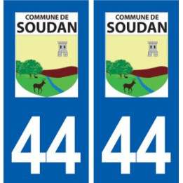 44  Soudan logo ville autocollant plaque stickers