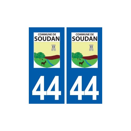 44  Soudan logo ville autocollant plaque stickers