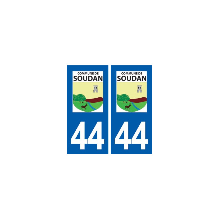 44  Soudan logo ville autocollant plaque stickers