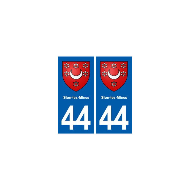 44  Sion-les-Mines blason ville autocollant plaque stickers