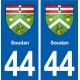 44  Soudan blason ville autocollant plaque stickers