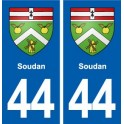 44  Soudan blason ville autocollant plaque stickers