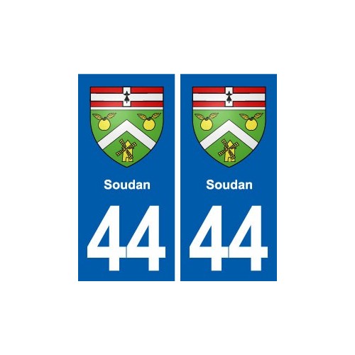 44  Soudan blason ville autocollant plaque stickers