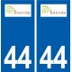 44  Touvois logo ville autocollant plaque stickers