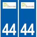 44  Touvois logo ville autocollant plaque stickers