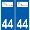 44  Touvois logo ville autocollant plaque stickers