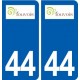 44  Touvois logo ville autocollant plaque stickers