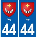 44  Vay  blason ville autocollant plaque stickers