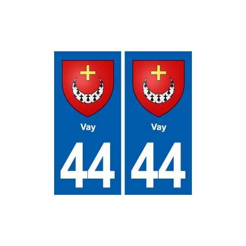 44  Vay  blason ville autocollant plaque stickers