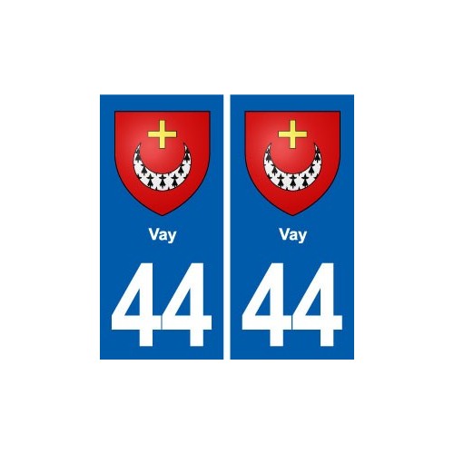 44  Vay  blason ville autocollant plaque stickers