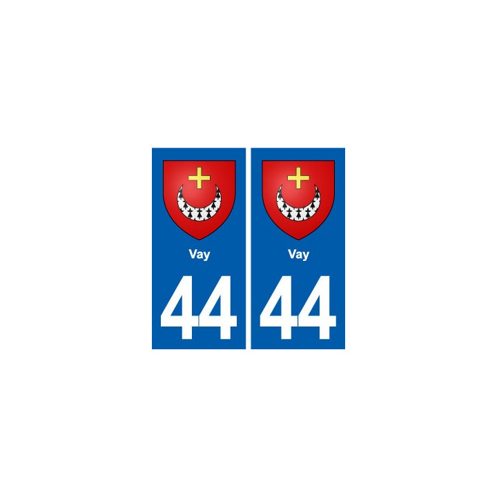 44  Vay  blason ville autocollant plaque stickers