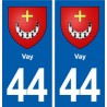 44  Vay  blason ville autocollant plaque stickers