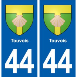 44  Touvois blason ville autocollant plaque stickers
