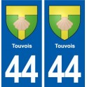 44  Touvois blason ville autocollant plaque stickers