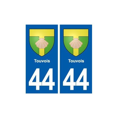 44  Touvois blason ville autocollant plaque stickers