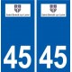 45 Saint-Benoît-sur-Loire logo ville autocollant plaque stickers