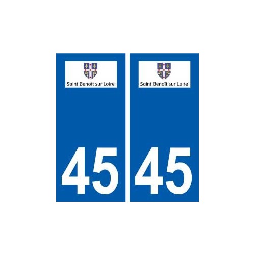 45 Saint-Benoît-sur-Loire logo ville autocollant plaque stickers