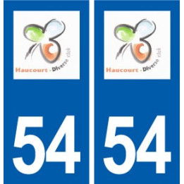 54 Haucourt-Moulaine  logo autocollant plaque stickers ville