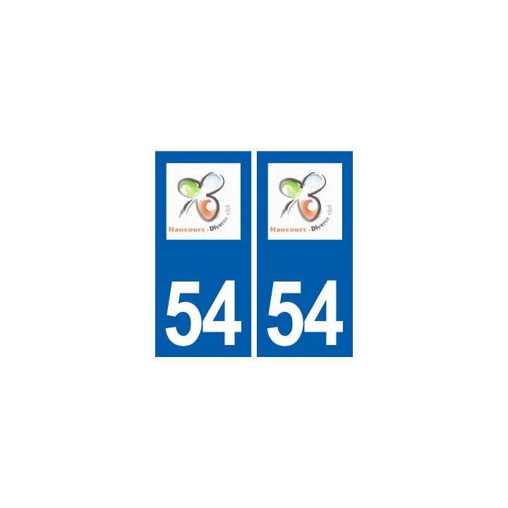54 Haucourt-Moulaine  logo autocollant plaque stickers ville