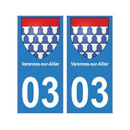03 Varennes-sur-Allier ville autocollant plaque