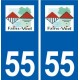 55 Fains-Véel logo autocollant plaque stickers ville