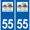 55 Fains-Véel logo autocollant plaque stickers ville