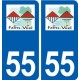 55 Fains-Véel logo autocollant plaque stickers ville