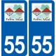 55 Fains-Véel logo autocollant plaque stickers ville