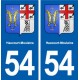 54 Haucourt-Moulaine blason autocollant plaque stickers ville