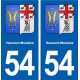 54 Haucourt-Moulaine blason autocollant plaque stickers ville