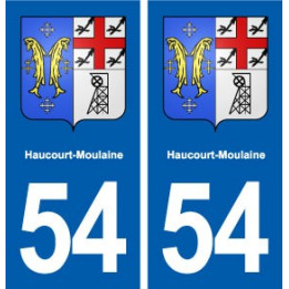 54 Haucourt-Moulaine blason autocollant plaque stickers ville