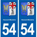 54 Haucourt-Moulaine blason autocollant plaque stickers ville