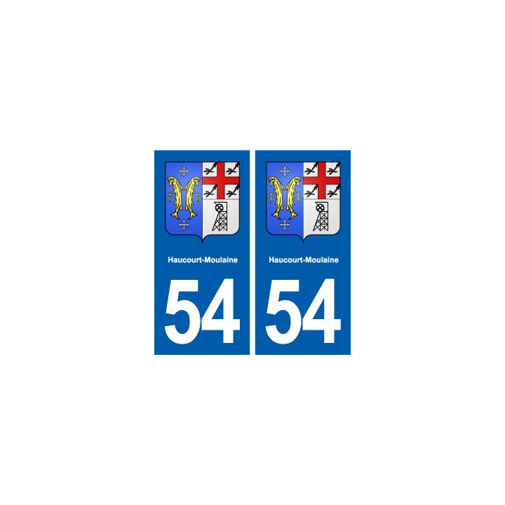 54 Haucourt-Moulaine blason autocollant plaque stickers ville