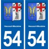 54 Haucourt-Moulaine blason autocollant plaque stickers ville