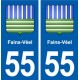 55 Fains-Véel stemma adesivo piastra adesivi città
