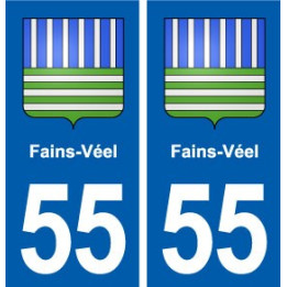 55 Fains-Véel blason autocollant plaque stickers ville