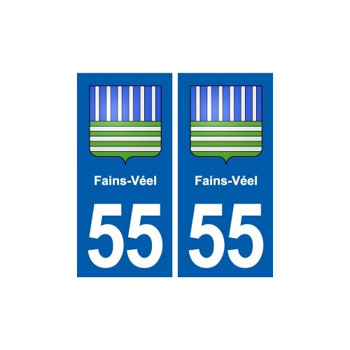 55 Fains-Véel blason autocollant plaque stickers ville