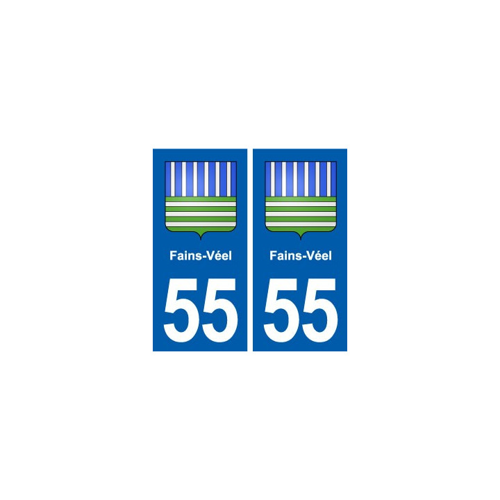 55 Fains-Véel blason autocollant plaque stickers ville