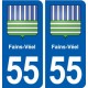 55 Fains-Véel blason autocollant plaque stickers ville