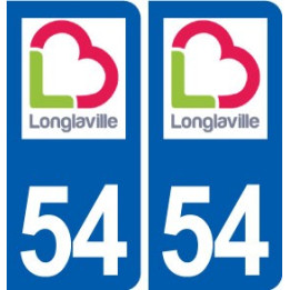 54 Longlaville logo autocollant plaque stickers ville