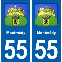 55 Montmédy blason autocollant plaque stickers ville