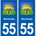 55 Montmédy blason autocollant plaque stickers ville
