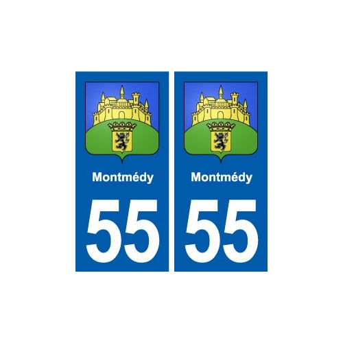 55 Montmédy blason autocollant plaque stickers ville